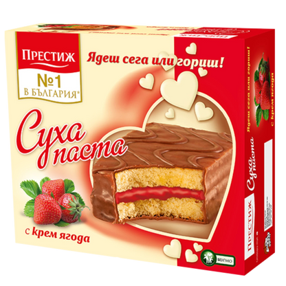 STRAWBERRY SPONGE CAKE FAMILY PACK 10 PCS PRESTIGE 300 g