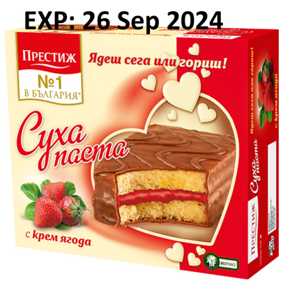 GÂTEAU ÉPONGE À LA FRAISE FORMAT FAMILIAL 10 MCX PRESTIGE 300 g