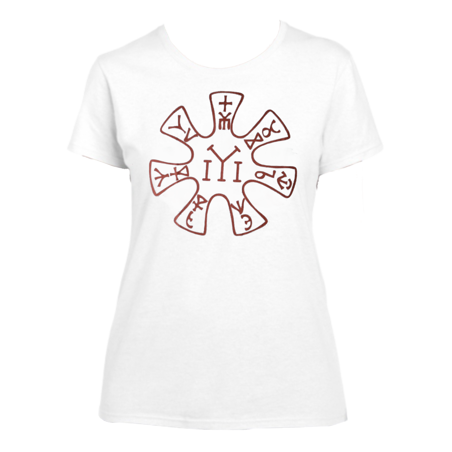 WHITE WOMEN'S T-SHIRT BG 100% COTTON, PRINT A4