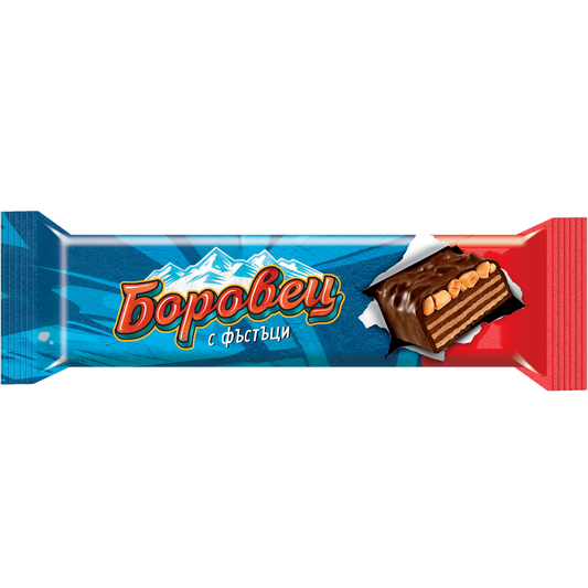 CHOCOLATE COATED WAFER BOROVETS WITH PEANUTS 45 g