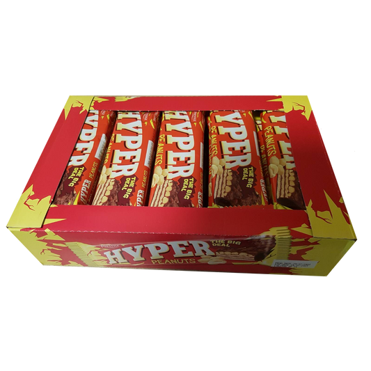 GAUFRETTES HYPER AUX CACAHUÈTES ENROBÉES DE CHOCOLAT BOÎTE/25 MCX х 56 g